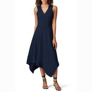 Derek Lam Collective asymmetrical sleeveless dress, navy